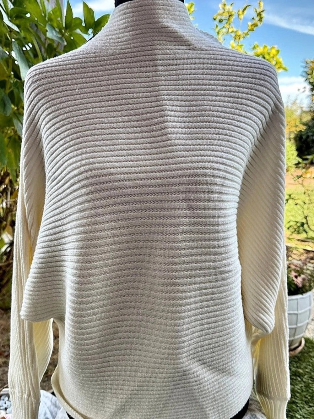 NWT Anthropologie Muse Assembly Ribbed Cowl Neck Sweater XL